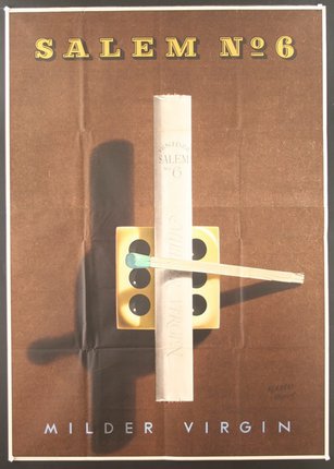 a poster of a cigarette and a brush