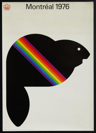 a black and rainbow colored animal