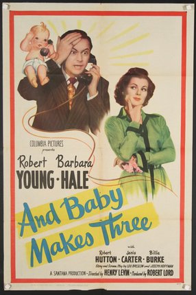 a movie poster of a man holding a baby