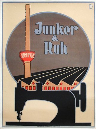 a poster of a factory