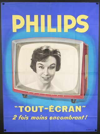 a poster of a woman in a television