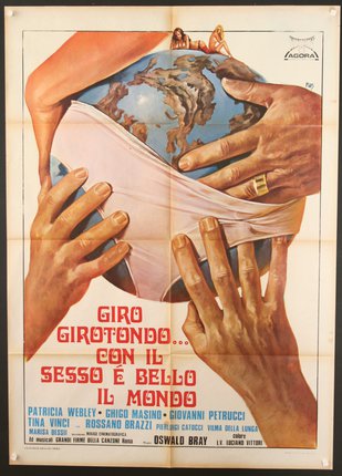 a poster of a woman holding a planet