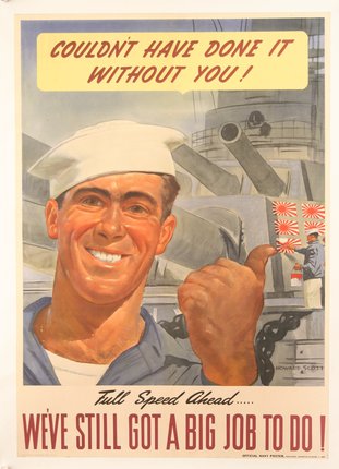 a poster of a sailor giving a thumbs up