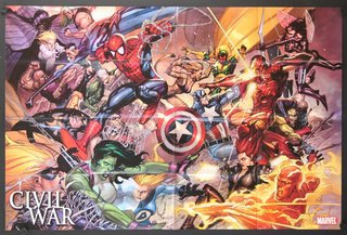 a poster of a comic book character