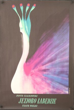 a painting of a swan