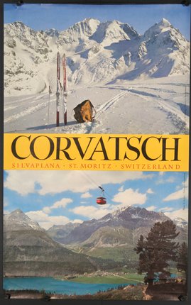 a poster of a ski resort