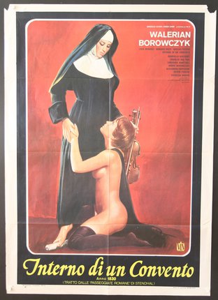 a poster of a nun holding a violin