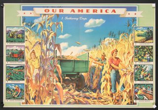 a poster of a corn harvest