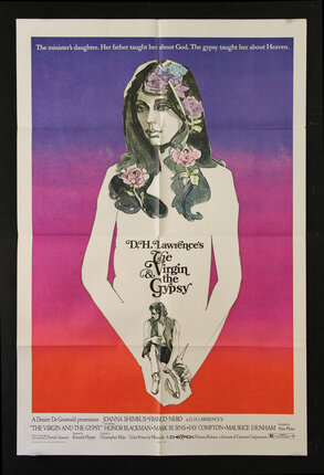 a poster of a woman with flowers on her head