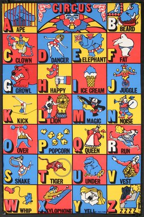 a poster with cartoon characters