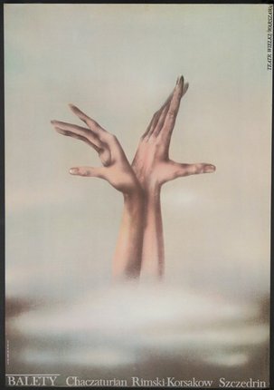 a poster of hands reaching out