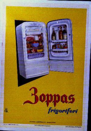 a poster of a refrigerator