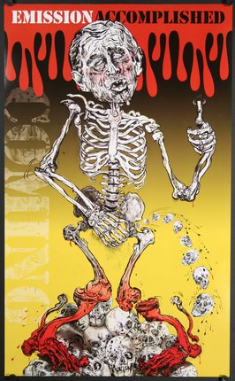 a poster of a skeleton