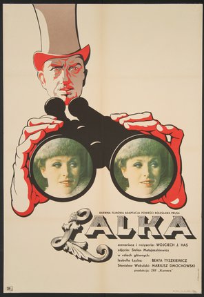 a movie poster of a man holding binoculars