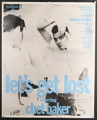 a movie poster with a man in a white shirt