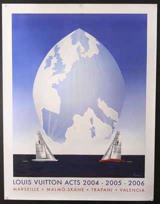 a poster of a large egg shaped object