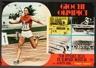 a poster of a woman running