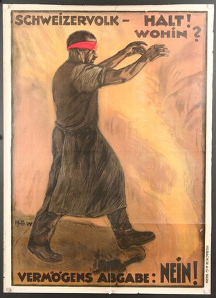 a poster of a man with a red headband