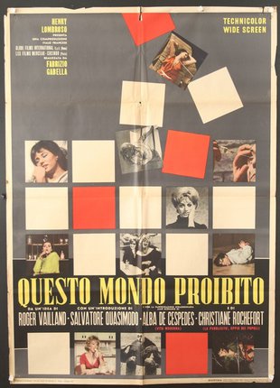 a poster with many squares