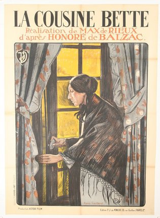 a poster of a woman opening a window