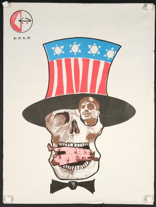 a poster with a skull and a hat