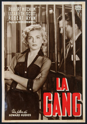 a movie poster of a woman leaning on bars