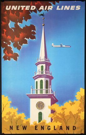 a poster of a clock tower
