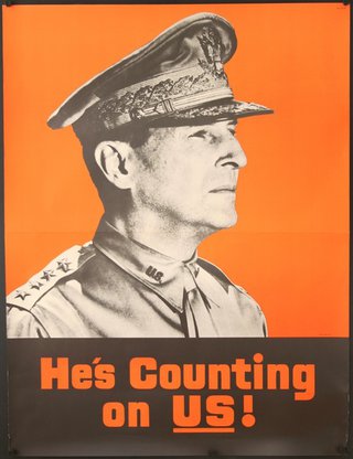 a poster of a man in a military uniform