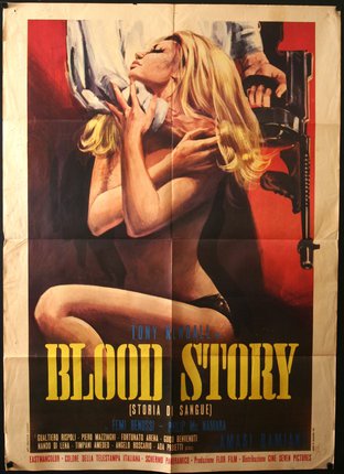 a movie poster of a man holding a woman