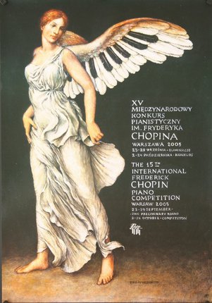 a poster of a woman with wings
