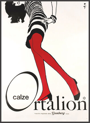 a poster of a woman wearing red tights