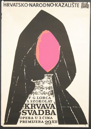 a poster of a woman wearing a black robe