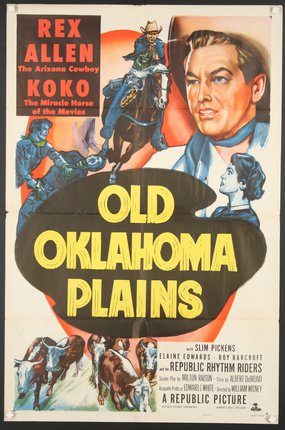 a movie poster with a man on a horse