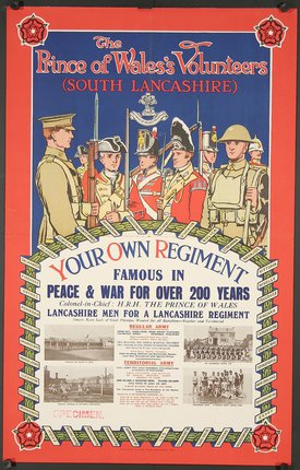 a poster of soldiers and war