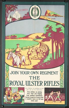 a poster of a soldier on a horse