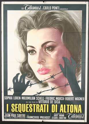 a poster of a woman with a barbed wire