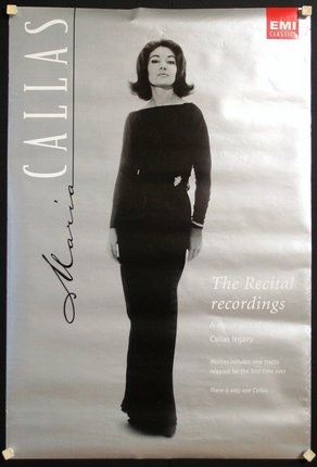 a poster of a woman in a black dress