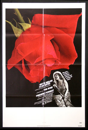 a poster of a woman singing into a microphone