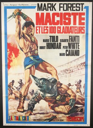 a movie poster of a man fighting with a helmet