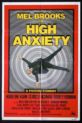 a movie poster with a man falling down