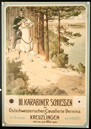a poster of a horse riding
