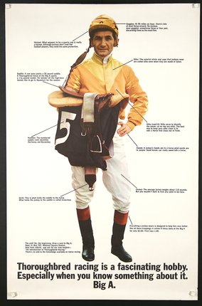 a poster of a jockey