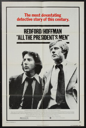 movie poster with two men in suits and ties