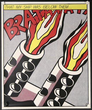 a poster with flames coming out of tubes