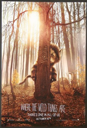 a poster of a raccoon in the woods