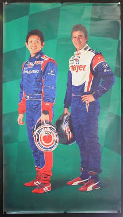 two men wearing racing suits