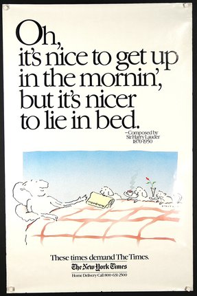 a poster with text and cartoon