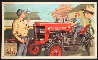 a man on a tractor
