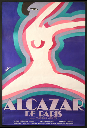 a poster with a woman in the middle