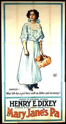 a poster of a woman holding a basket